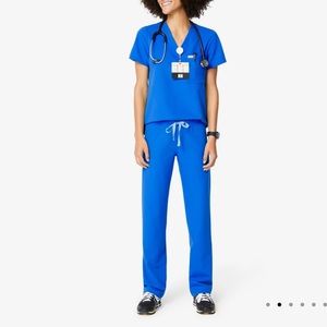 Figs scrub set royal blue